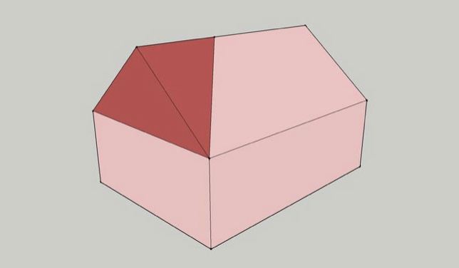 Diagram of a hip-to-gable loft conversion